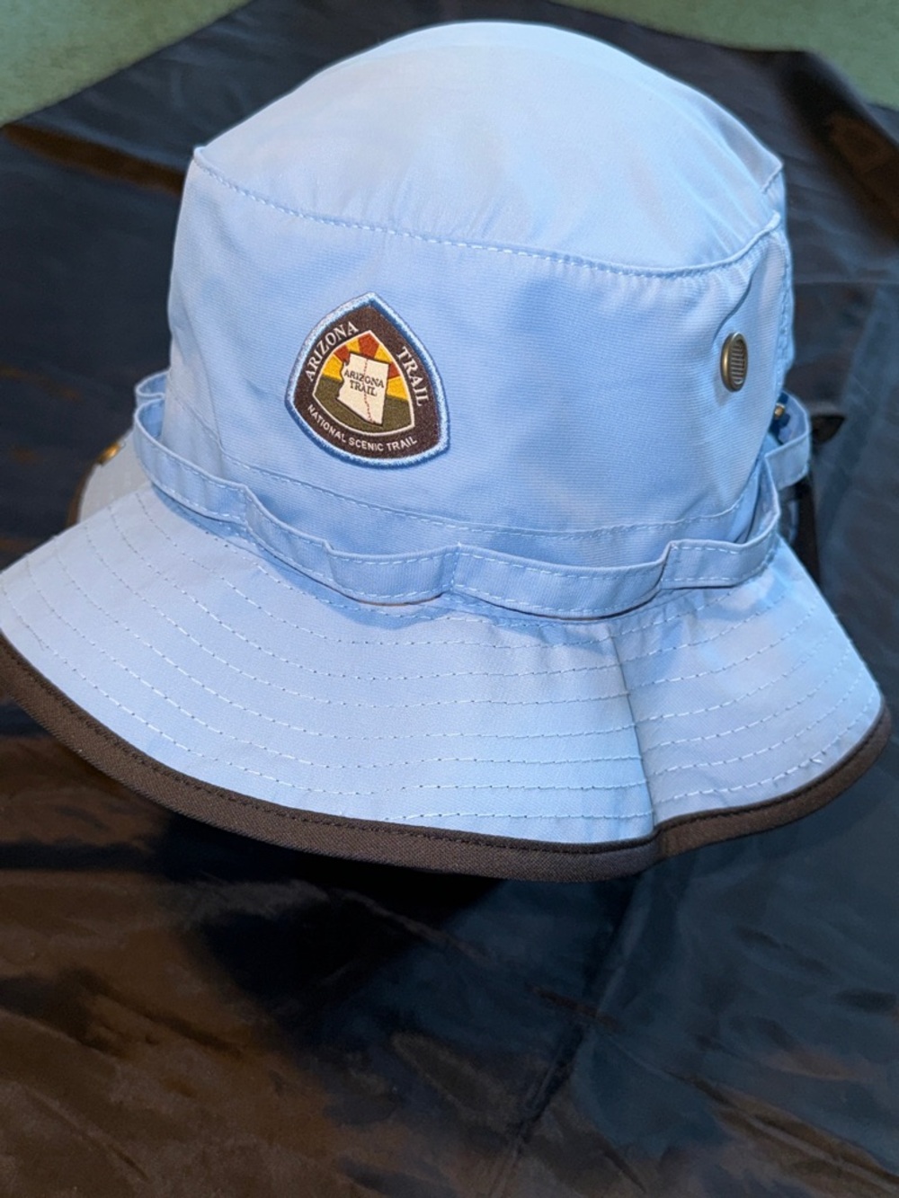 Arizona Trail Light Blue Bucket Hat with Navy Trim Top of the World Headwear New